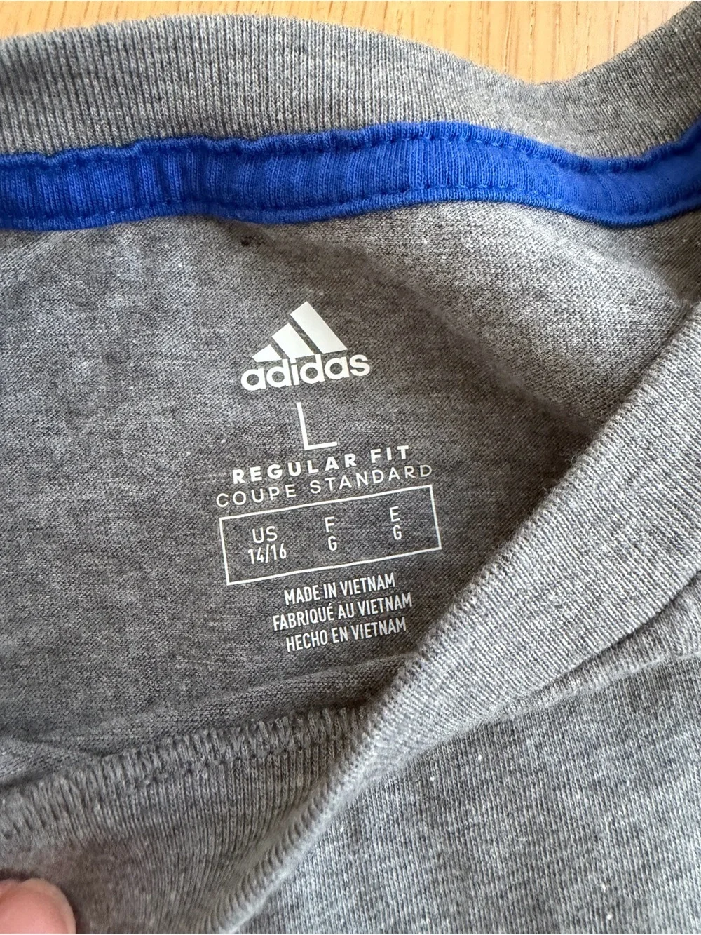 Adidas Positivtee Long Sleeved Tee Shirt Boys Size Large 14/16 Ripple Graphic